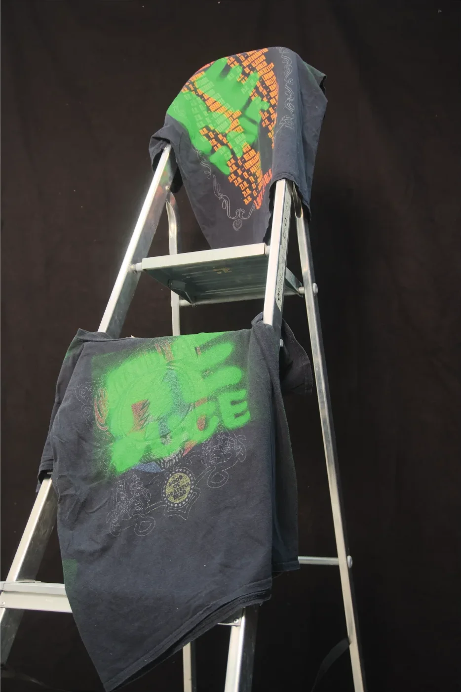 Down2Earth — T-shirts on ladder